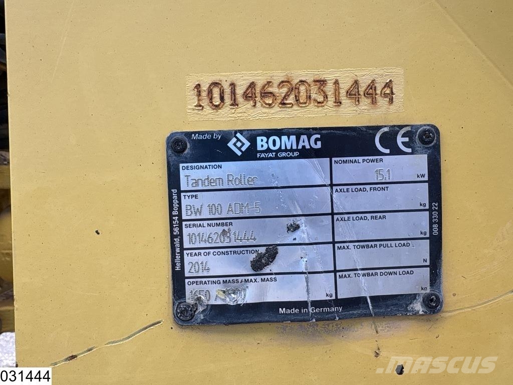 Bomag BW 100ADM-5 2207h, 15,1KW Altri rulli