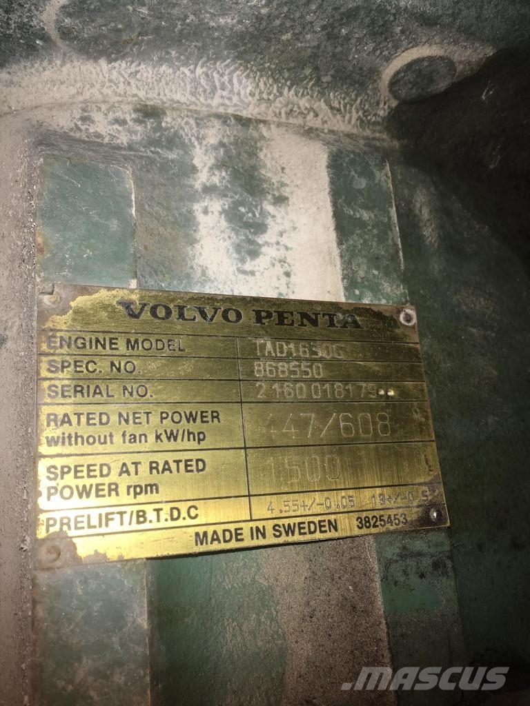 Volvo TAD1630G GENERATOR 520KVA USED Dizel generatori