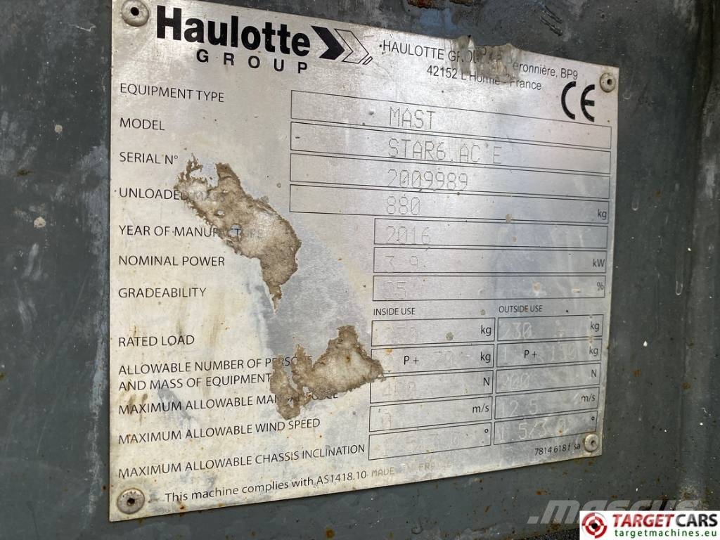 Haulotte Star 6 Electric Vertical Mast Work Lift 580cm Jarbolne penjajuće platforme