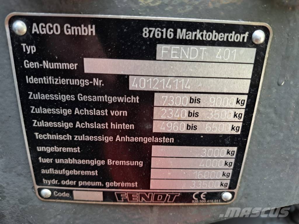 Fendt 412 Vario TMS Tractoren