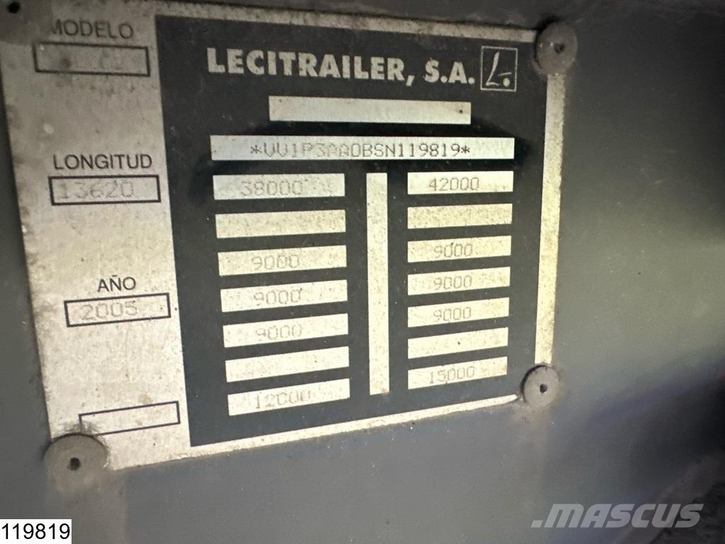 Lecitrailer Tautliner Lifting axle Perdeli yari çekiciler