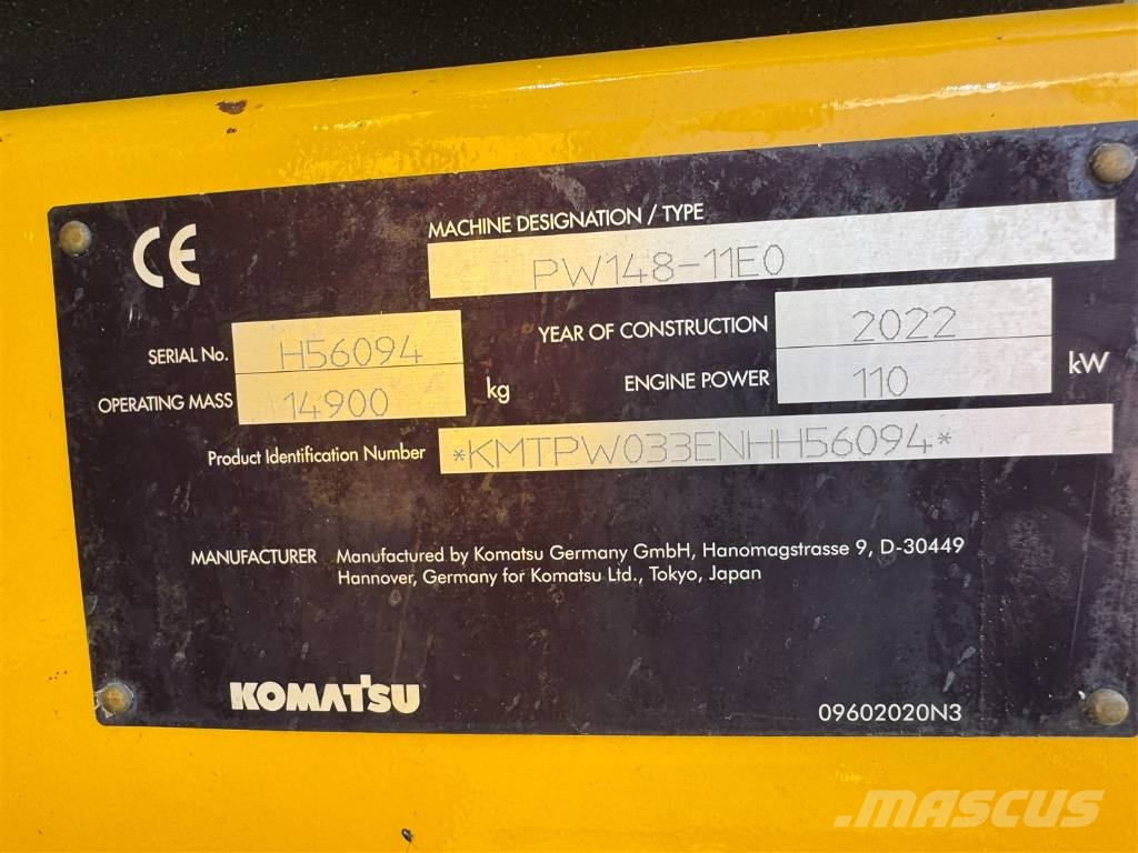 Komatsu PW 148-11 Εκσκαφείς με τροχούς - λάστιχα