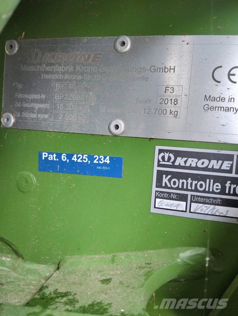 Krone BIG PACK 1290 HDP VC Empacadoras cuadradas
