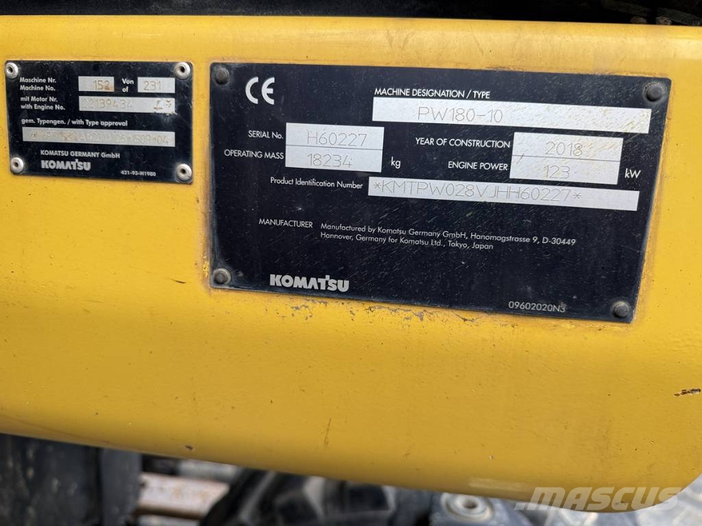Komatsu PW 180-10 Pelle sur pneus