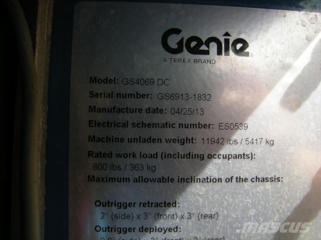 Genie GS 4069 DC (ID1832) Žirkliniai keltuvai