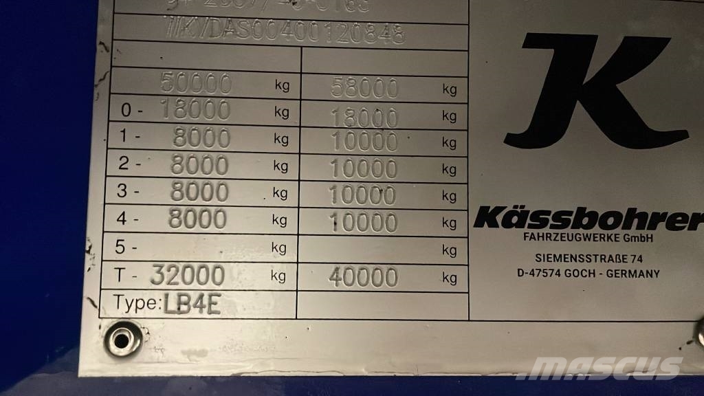 Kässbohrer LB4E 4-aks Jatkettava Lavetti Semi-reboques rebaixados
