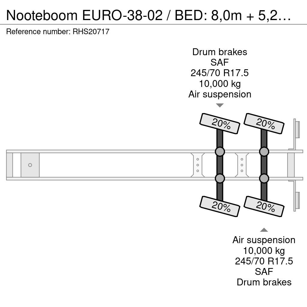 Nooteboom EURO-38-02 / BED: 8,0m + 5,25m Extendable = 13,25m Låg lastande semi trailer
