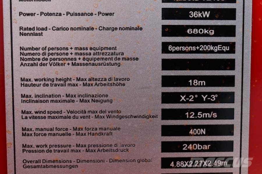 Magni DS1823RT Diesel, 4x4 Rough Terrain, 18m Working He Škaraste platforme