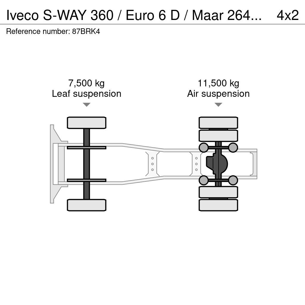 Iveco S-WAY 360 / Euro 6 D / Maar 264528km !! Ťahače