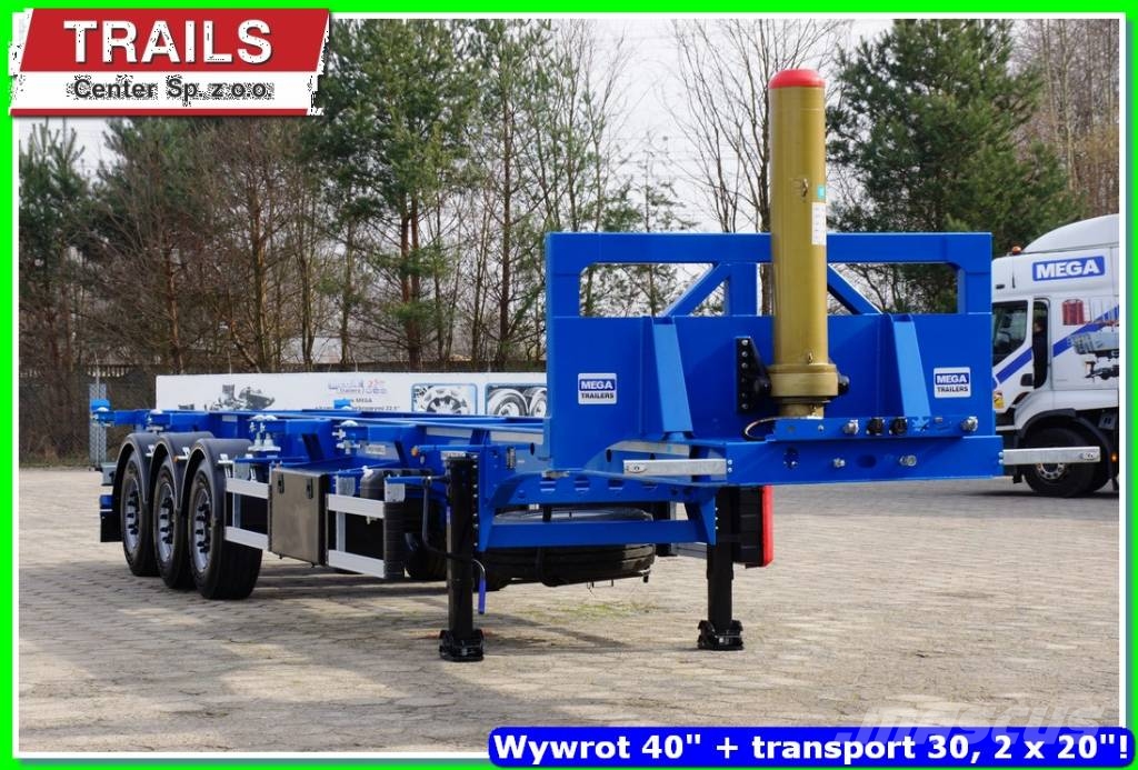 Mega 40 Ft tipping container carier 2 x 20, 1 x 30, 40 Semi remorque porte container