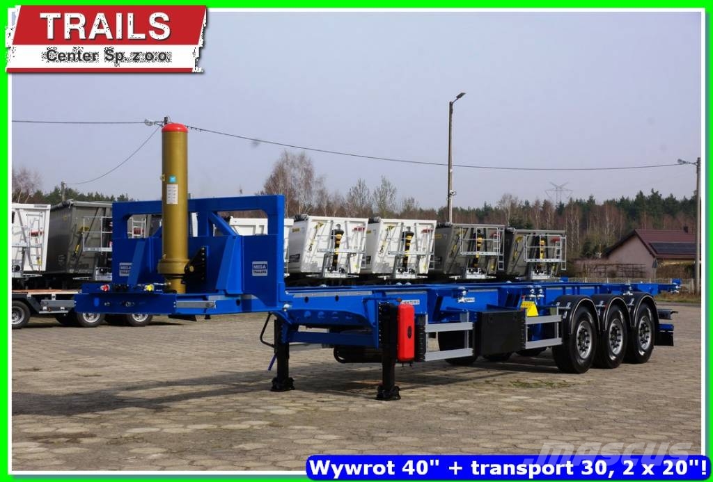 Mega 40 Ft tipping container carier 2 x 20, 1 x 30, 40 Semi remorque porte container