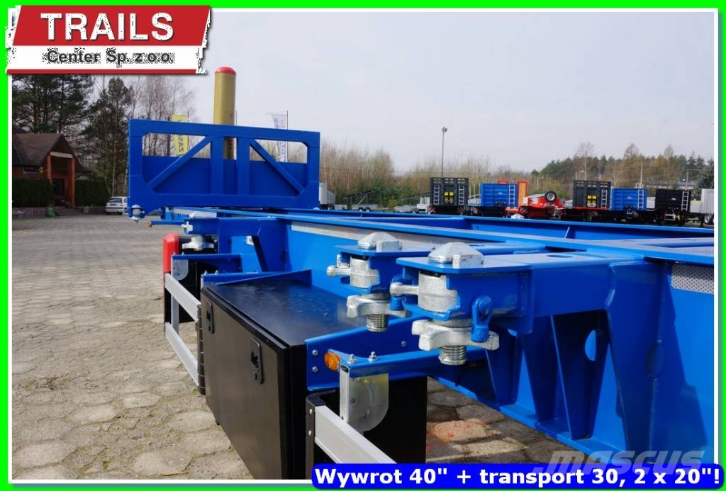 Mega 40 Ft tipping container carier 2 x 20, 1 x 30, 40 Semi remorque porte container