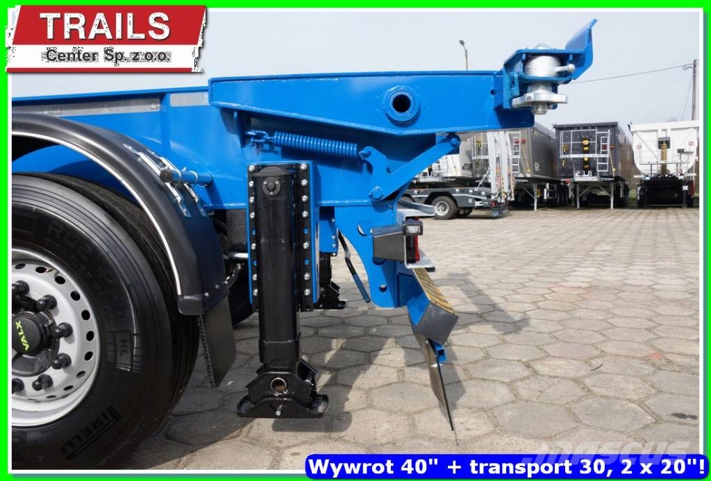 Mega 40 Ft tipping container carier 2 x 20, 1 x 30, 40 Semi remorque porte container