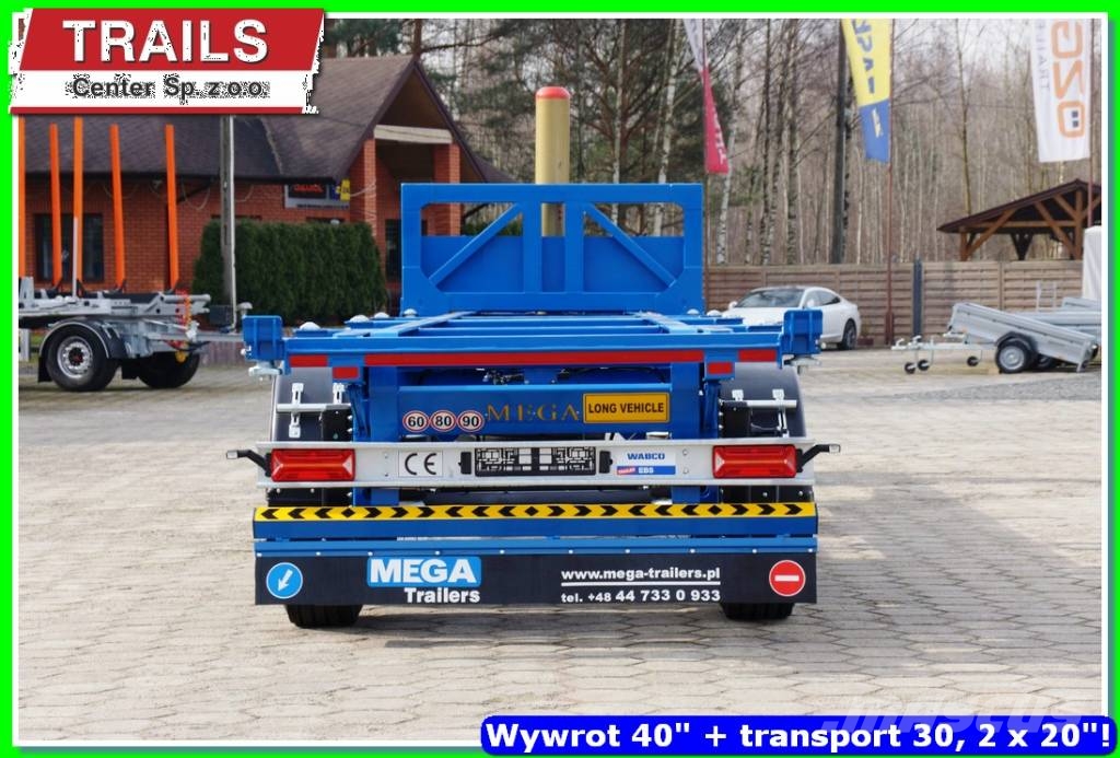 Mega 40 Ft tipping container carier 2 x 20, 1 x 30, 40 Semi remorque porte container