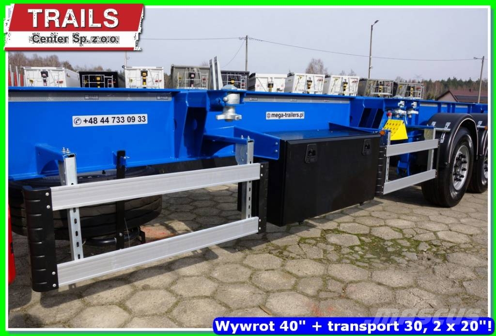 Mega 40 Ft tipping container carier 2 x 20, 1 x 30, 40 Semi remorque porte container
