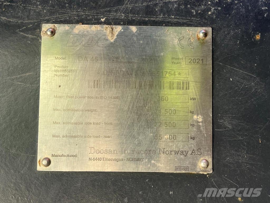 Doosan DA 45 Karjeriniai savivarčiai