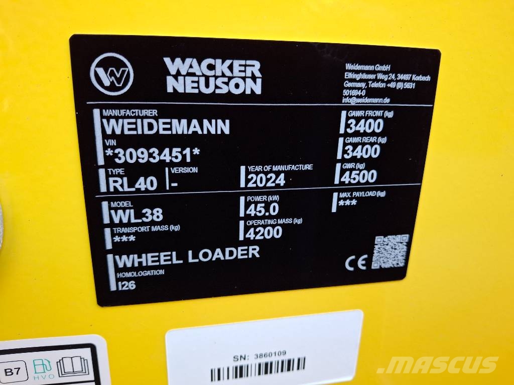 Wacker Neuson WL 38 Pyöräkuormaajat