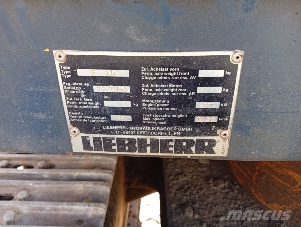 Liebherr R 312 Telakaivukoneet