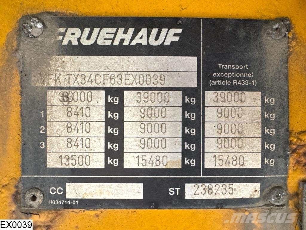 Fruehauf Tautliner Schuifzeilen