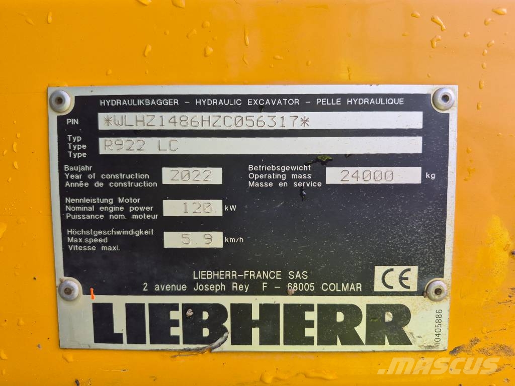Liebherr 922LC Crawler excavators
