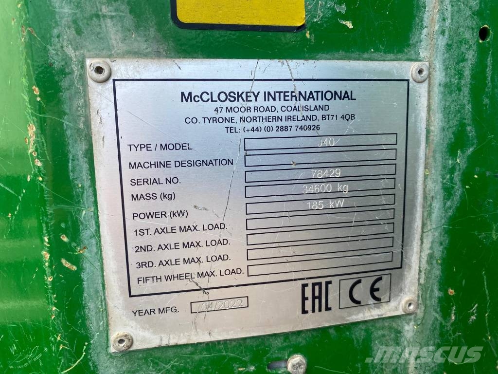 McCloskey J40 移动式破碎机