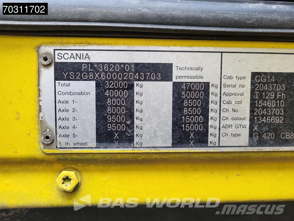 Scania G420 G 8X6 8x6 18m3 KH Kipper Steel suspension Big Camion benne