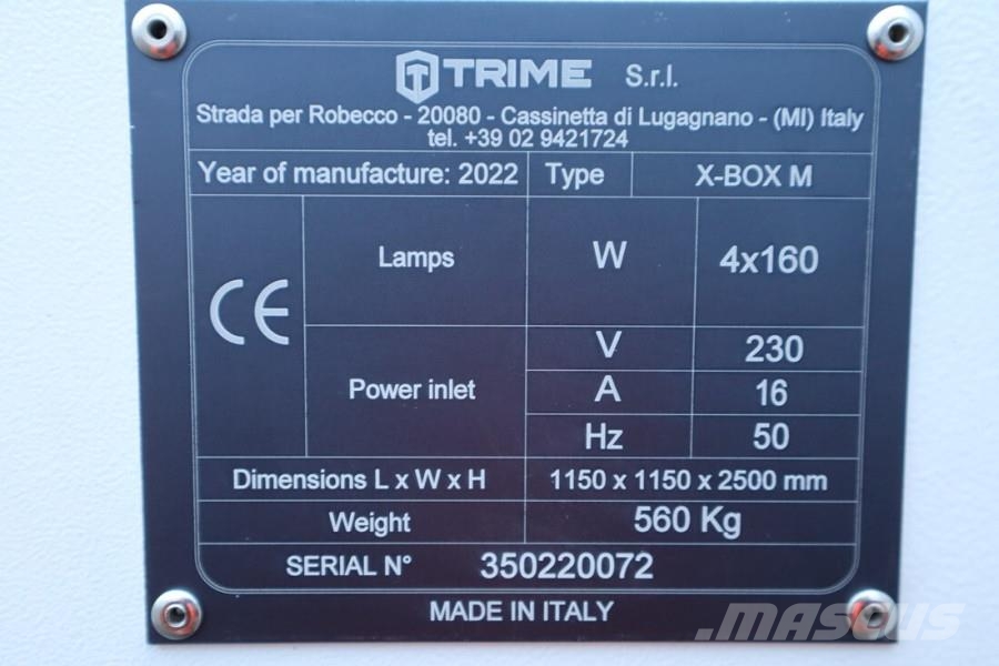 Trime X-BOX M 4x 160W Valid inspection, Max Boom Height Rasvjetni tornjevi