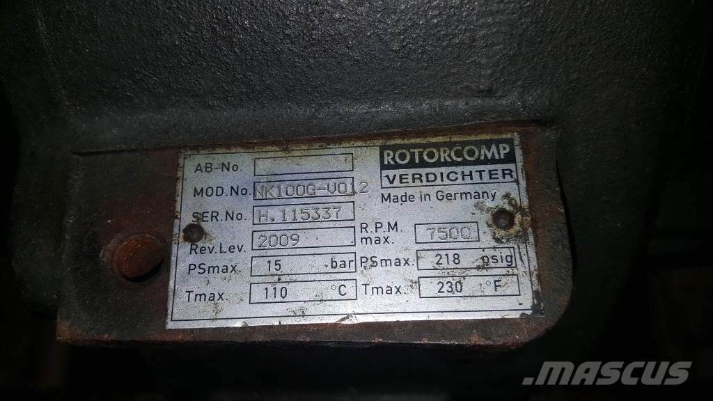 Rotorcomp NK100G-V012 압축기 부속품