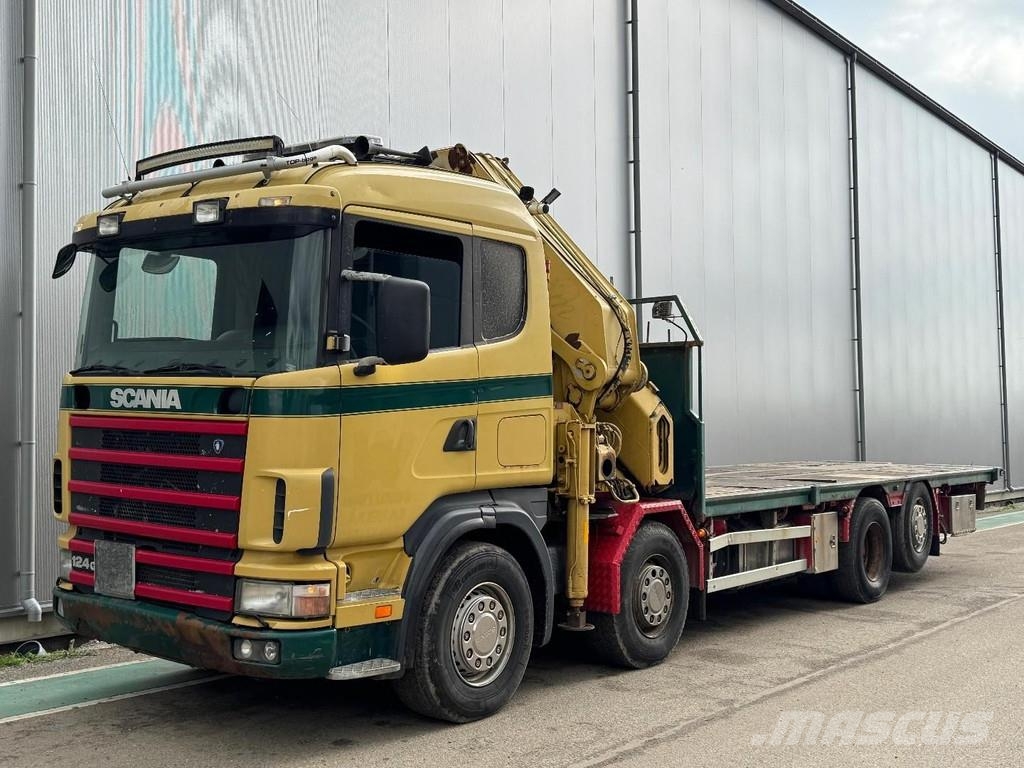 Scania 124 G 8X2 + HIAB 700 E-8 + REMOTE CONTROL Camion con sponde ribaltabili