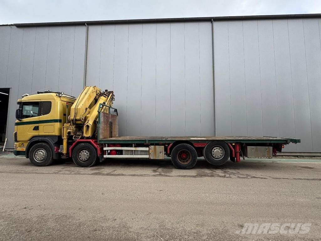 Scania 124 G 8X2 + HIAB 700 E-8 + REMOTE CONTROL Camion con sponde ribaltabili