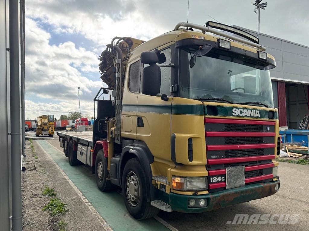 Scania 124 G 8X2 + HIAB 700 E-8 + REMOTE CONTROL Camion con sponde ribaltabili