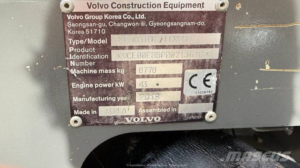 Volvo ECR 88 D Excavadoras 7t - 12t