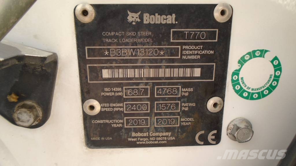Bobcat T 770 لوادر انزلاقية التوجيه