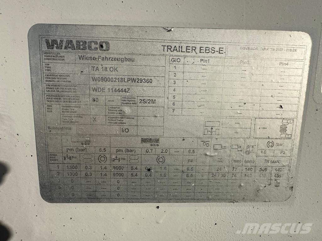 Wiese TA 18 OK TANDEM AANHANGER Andere Anhänger