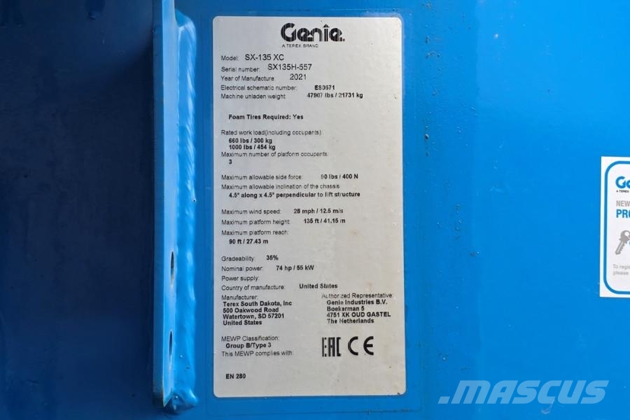 Genie SX135XC Diesel, 43m Working Height, 27.5m Reach, B Мини-погрузчики
