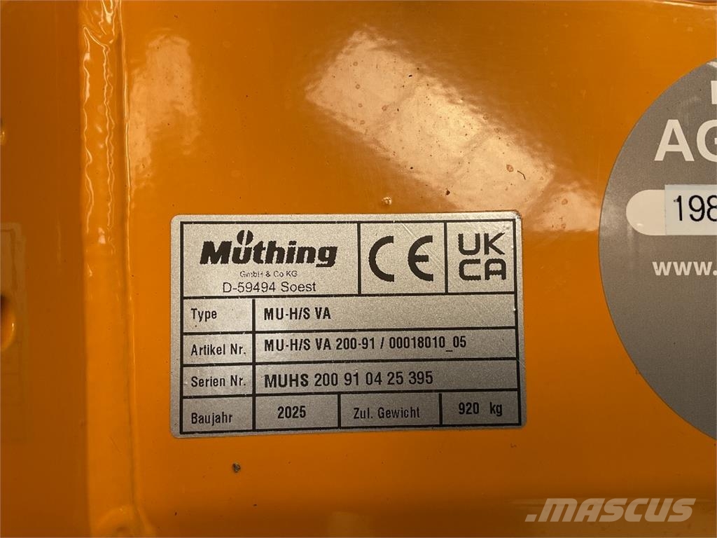 Müthing MU-H/S 200 Vario Інше обладнання для фуражних комбайнів