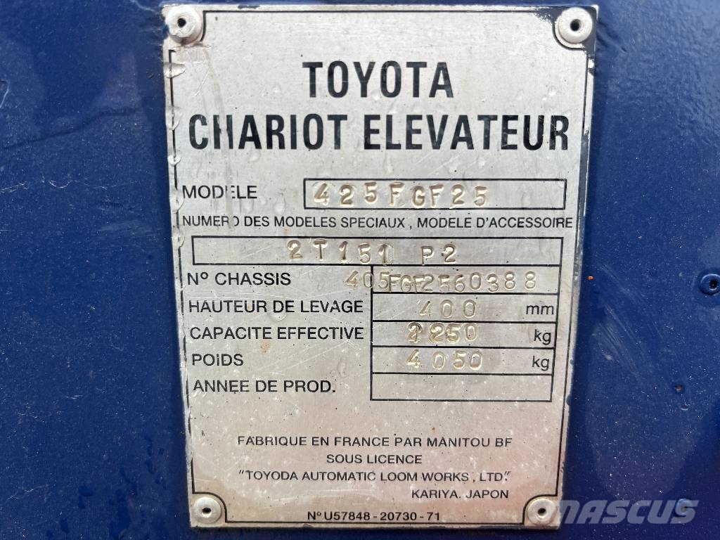 Toyota 5FGF25 V-4125 IO LPG forklifts