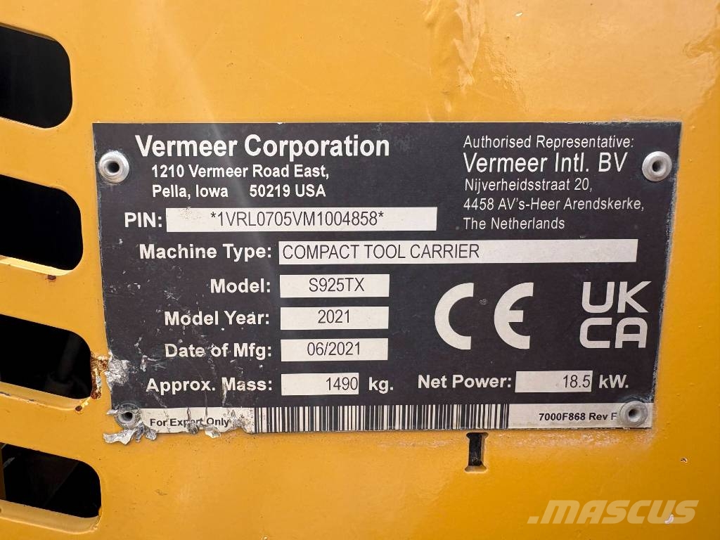 Vermeer S 925 TX Minicargadoras