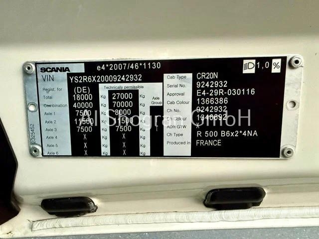 Scania R500 6x2/Retarder/Eu6d/Edscha/LBW Φορτηγά Καρότσα - Κουρτίνα
