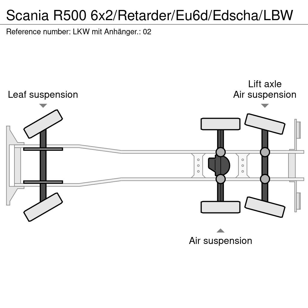 Scania R500 6x2/Retarder/Eu6d/Edscha/LBW カーテンサイダートラック