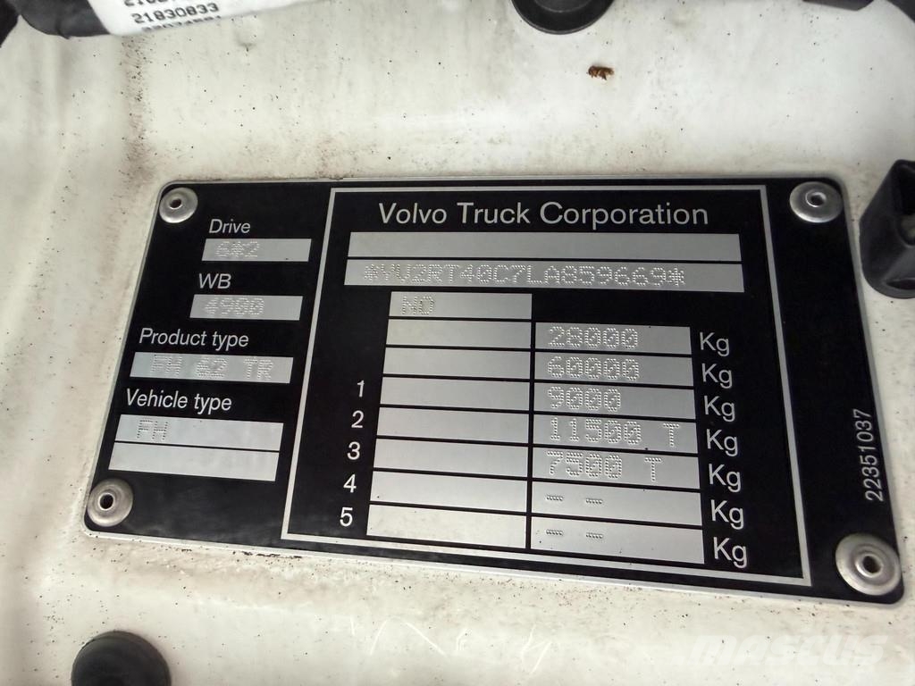 Volvo FH500 6x2*4 EURO6 + RETARDER + CHASSIS 7700mm Chassis Cab trucks
