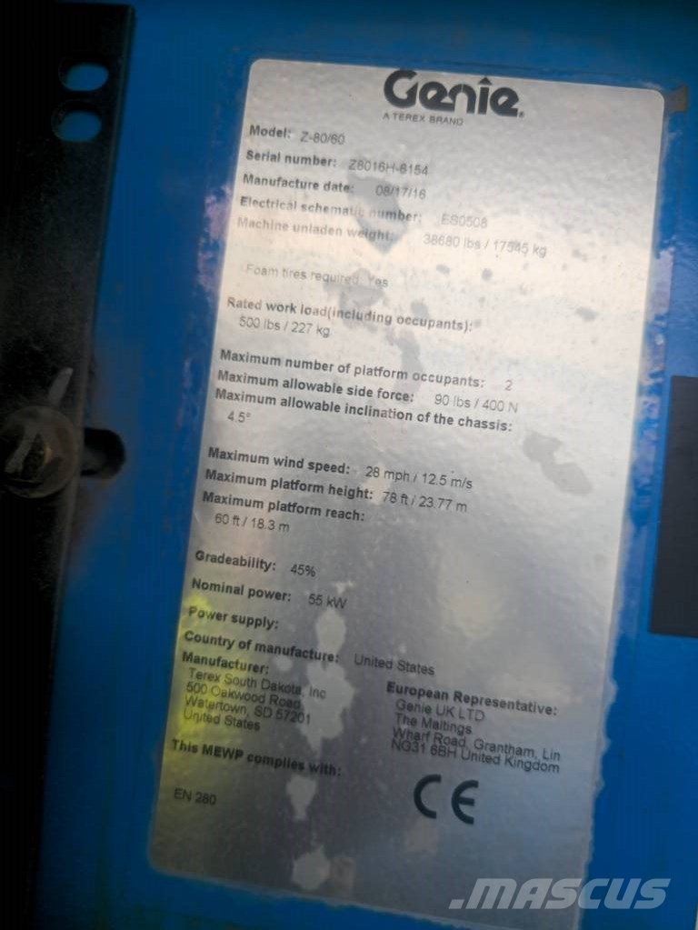 Genie Z 80/60 رافعات سلة مفصلية