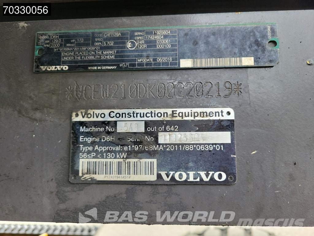 Volvo EW210 D Outrigers + Blade حفارات بعجل