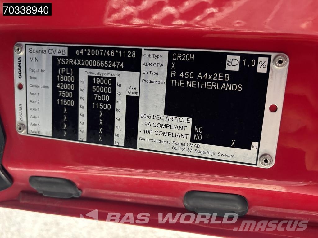 Scania R450 4X2 Mega Retarder 2x Tanks ACC Camiones tractor