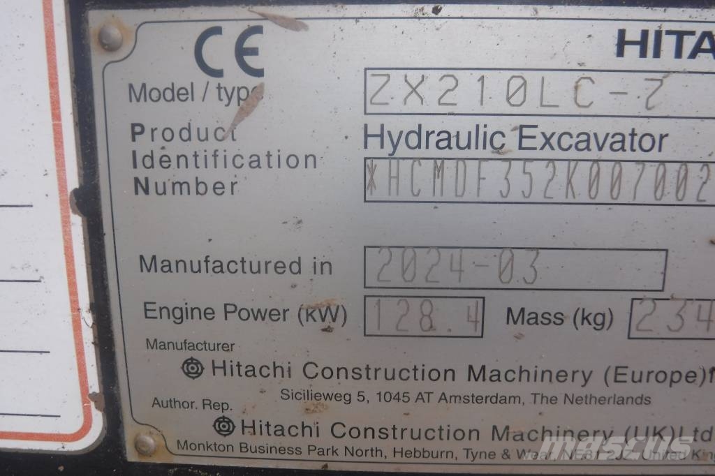Hitachi ZX 210 LC-7 Crawler excavators