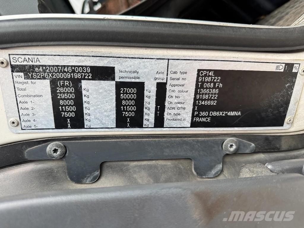 Scania P360 6x2, HIAB 188 E-3, Chassis / Fahrgestell Kranen voor alle terreinen