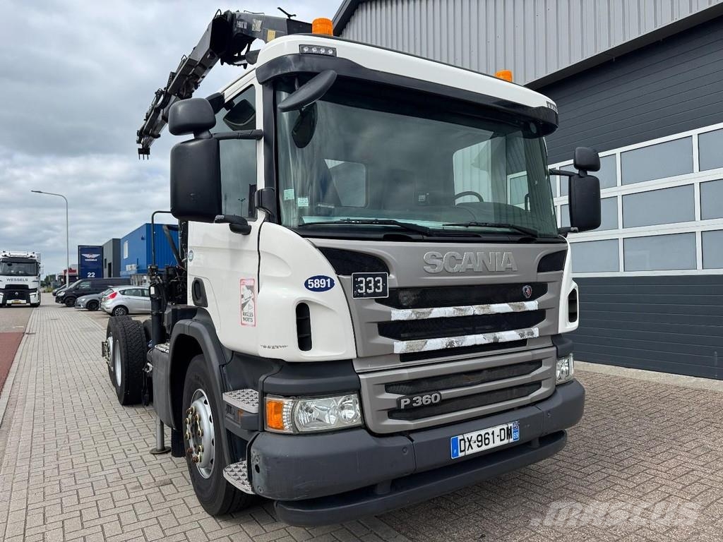 Scania P360 6x2, HIAB 188 E-3, Chassis / Fahrgestell Kranen voor alle terreinen