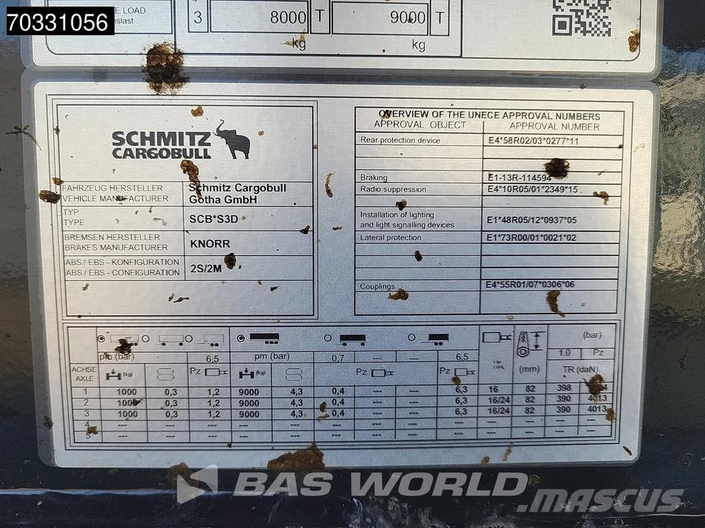 Schmitz Cargobull SCB*S3D TÜV 06/27 Lift Axle Cramaro Semirremolques de volteo