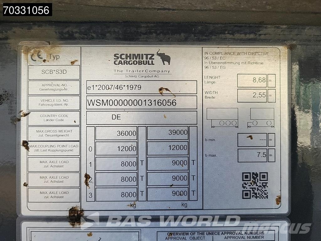 Schmitz Cargobull SCB*S3D TÜV 06/27 Lift Axle Cramaro Semirremolques de volteo