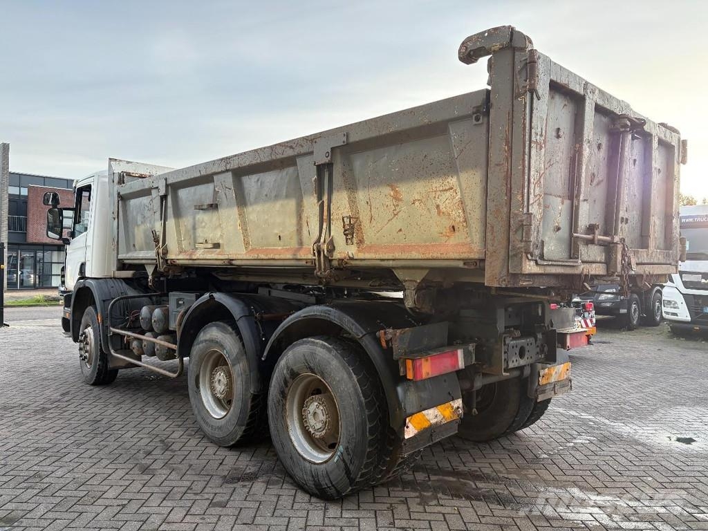 Scania 124 + 3-SIDED TIPPER + 6X4 + LEAF-SPRING + MANUAL Kiperi kamioni